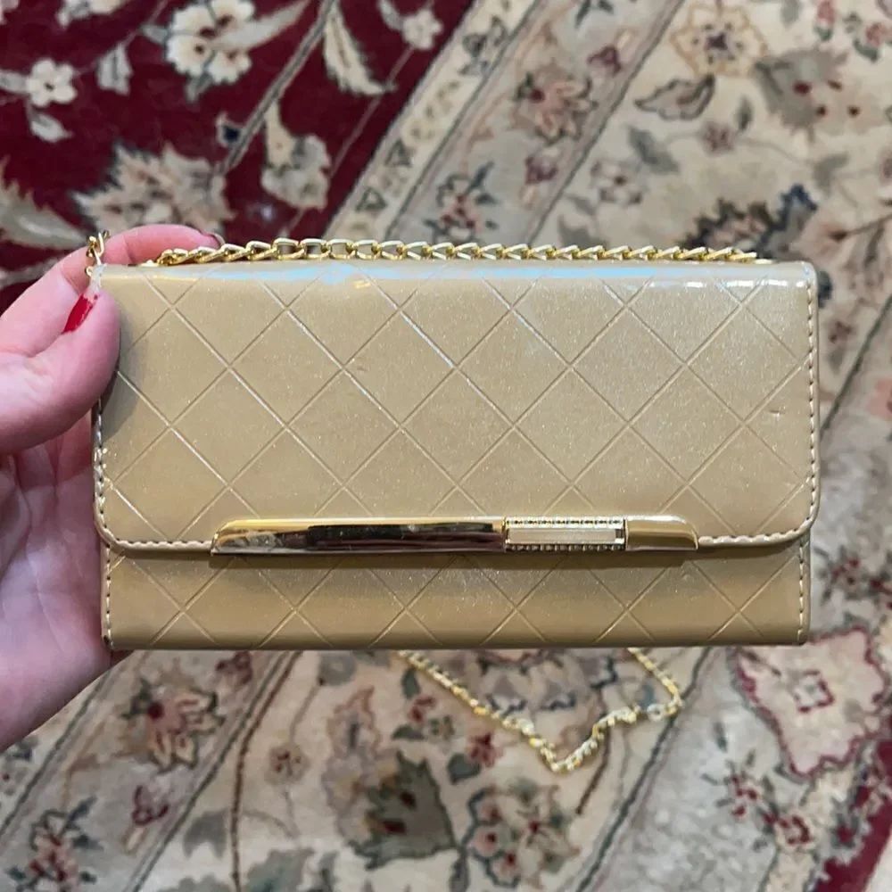 PHONE CLUTCH Wallet with Chain Jewel Strap!